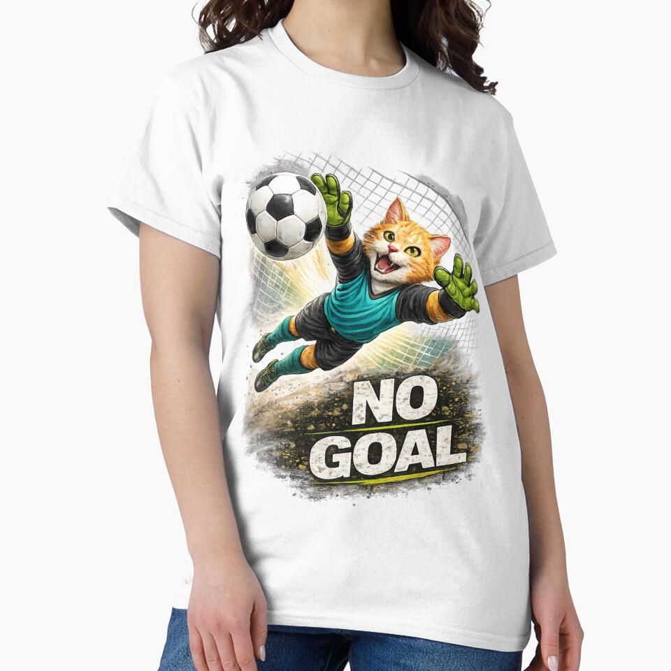 Goalkeeper Cat – No Goal by IrynaLineArt