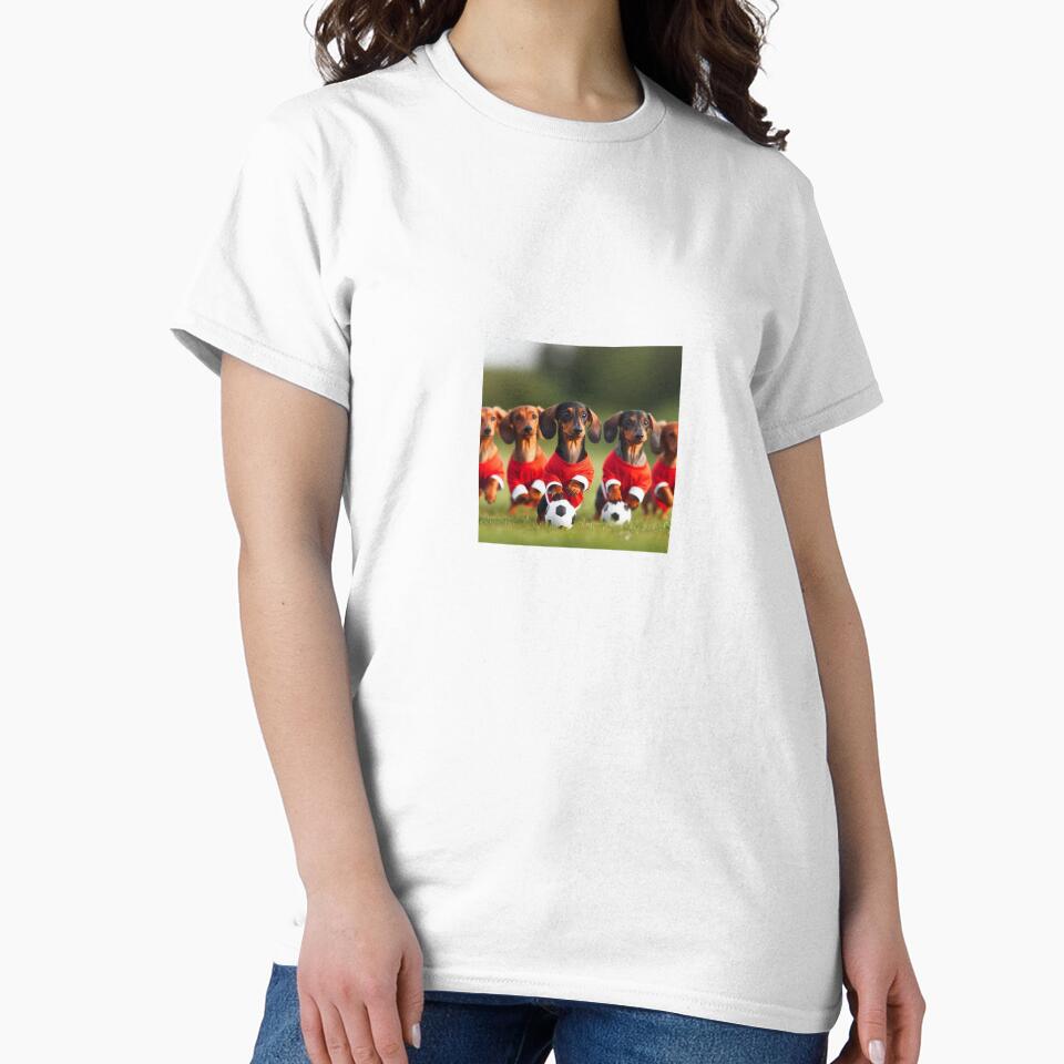 Dachsunds love football too! Soccer and Dog Lovers - Liverpool, Manchester United, Arsenal, Nottingham Forest - Any dog, any colour by Humour House Designs