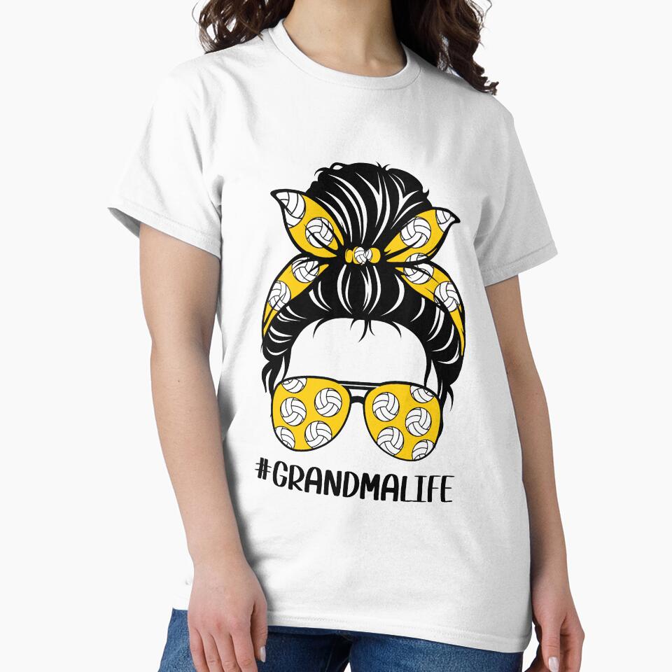 Volleyball Grandma Life Messy Bun by clothesy7