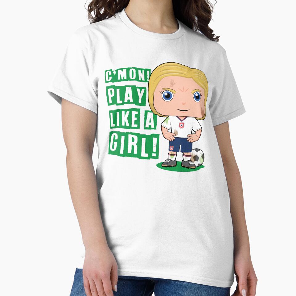 C'mon! Play like a girl - kids soccer design by essjaydesigns