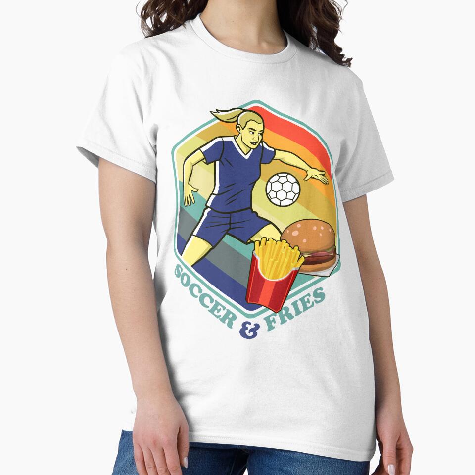 Soccer Girl Football Fastfood Burger Fries by TheAplus