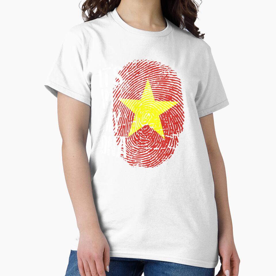 Vietnam Flag Fingerprint - It's in my DNA Vietnamese by PartyShirts1