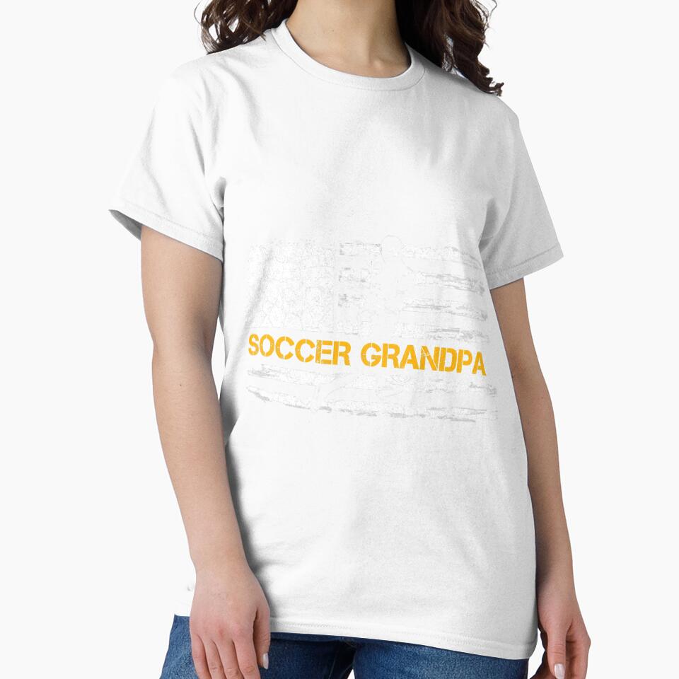 Vintage Usa Flag Proud Soccer Grandpa by SkyCloudBlue