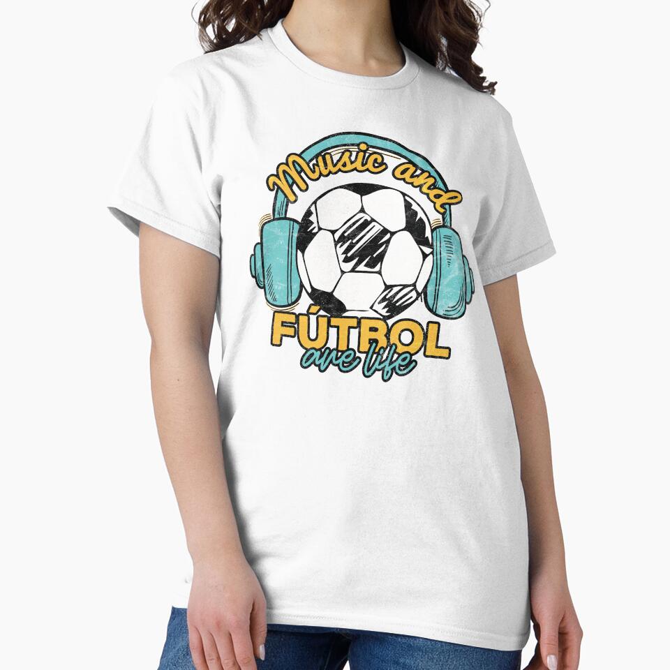 Music and Futbol are Life (Soccer Ball Headphones) by Numero14