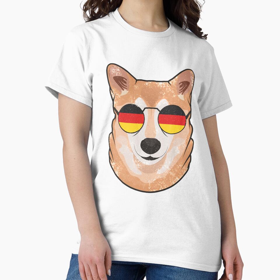 Vintage Patriotic Shiba Inu German Flag by feether-store