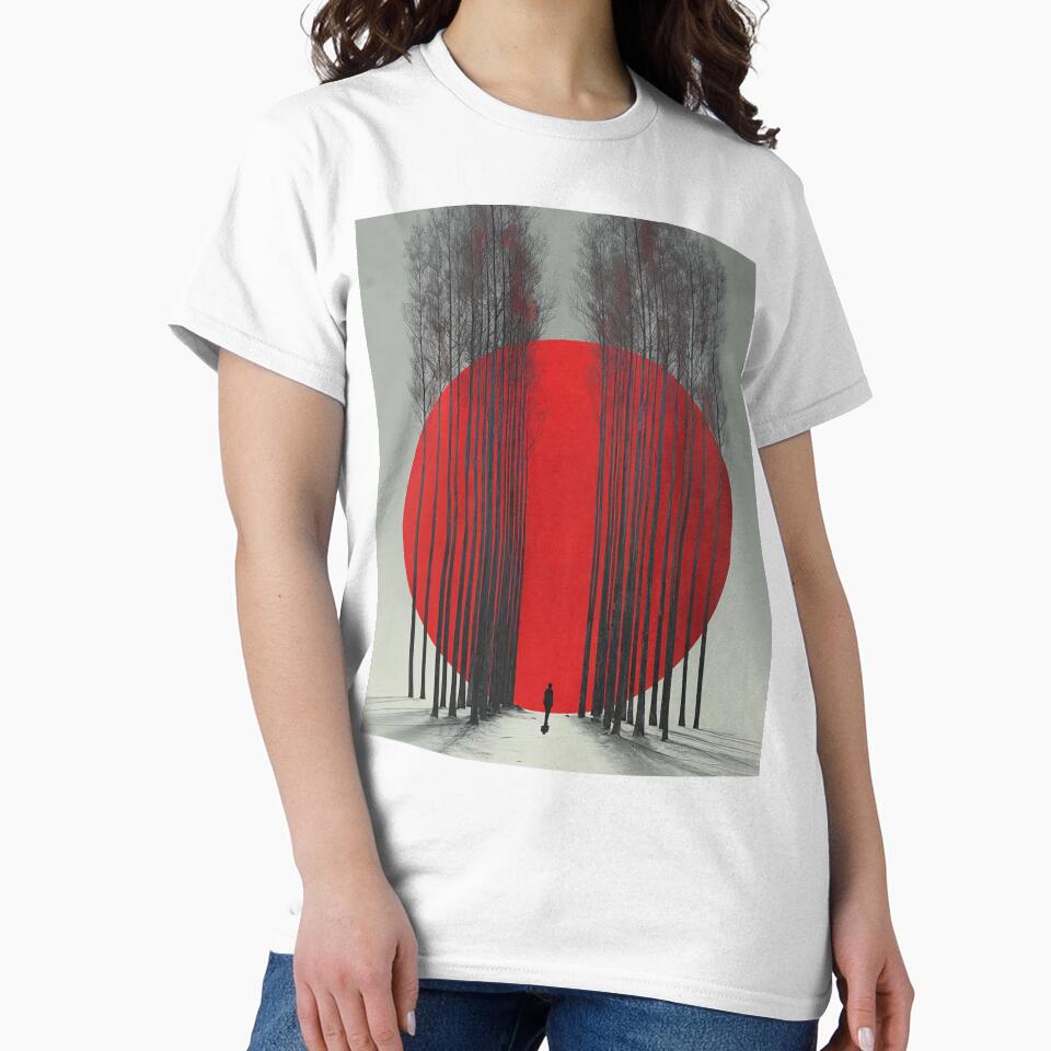 Minimal Japanese Forest Sunset Art by MeadowArt7