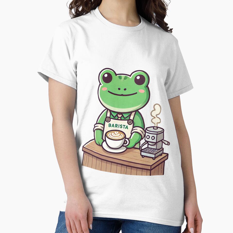 Frog Barista – Cute Café Art by ByBryteG