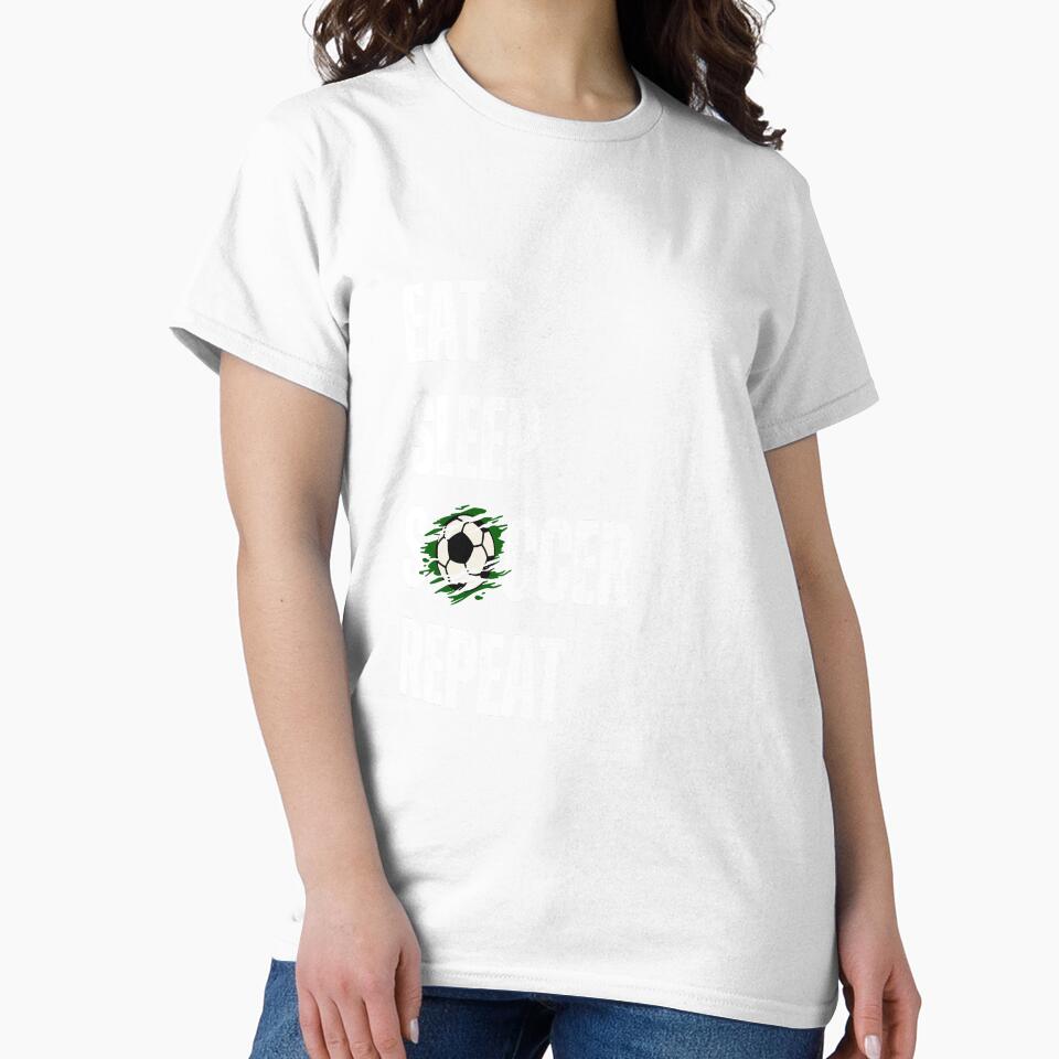 Eat Sleep Soccer Repeat Soccer Player Soccer Lover T-Shirt by Tee Studio