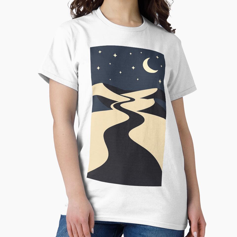 Desert Pathway – Starry Night & Moon by mbmstores