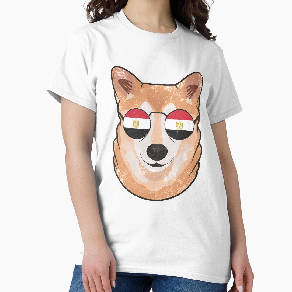 Vintage Patriotic Shiba Inu Egyptian Flag by feether-store