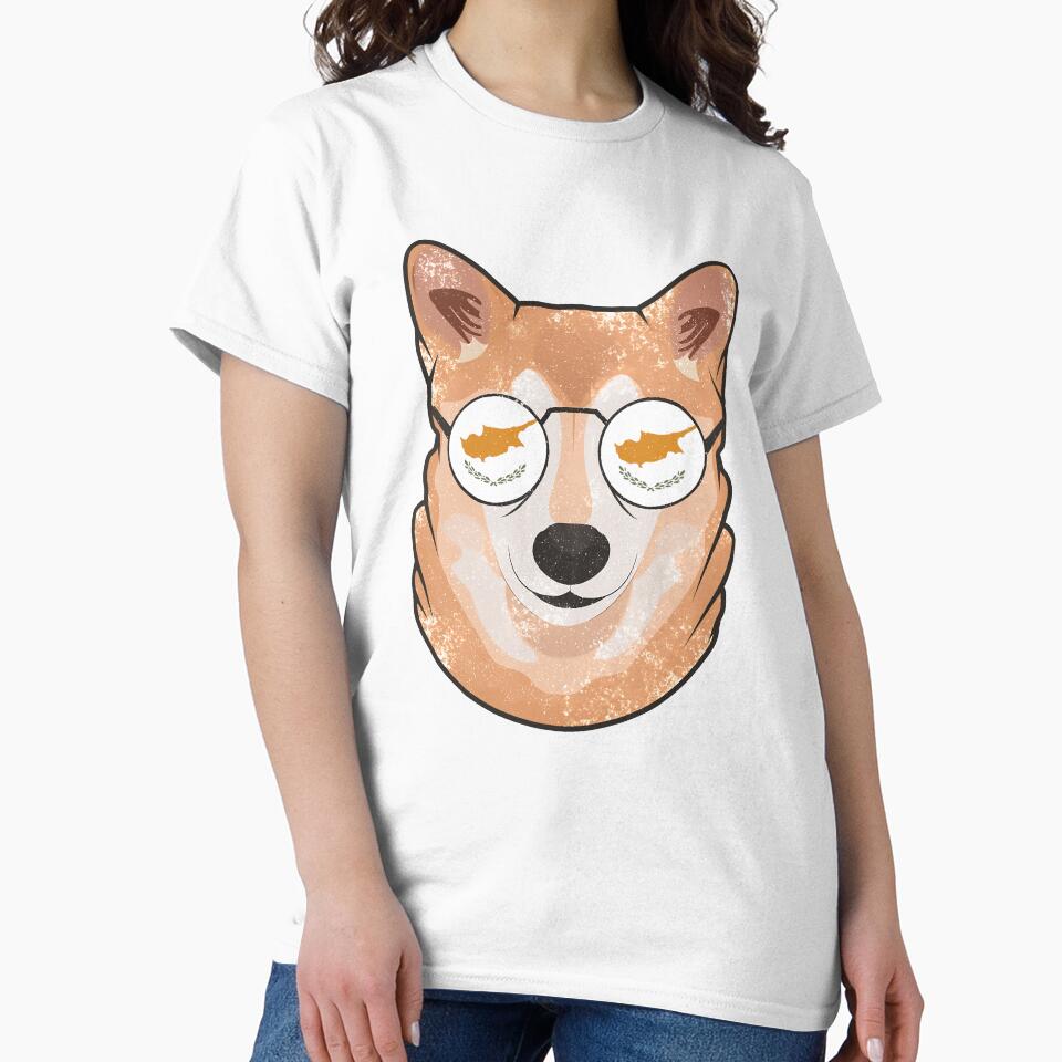 Vintage Patriotic Shiba Inu Cypriot Flag by feether-store