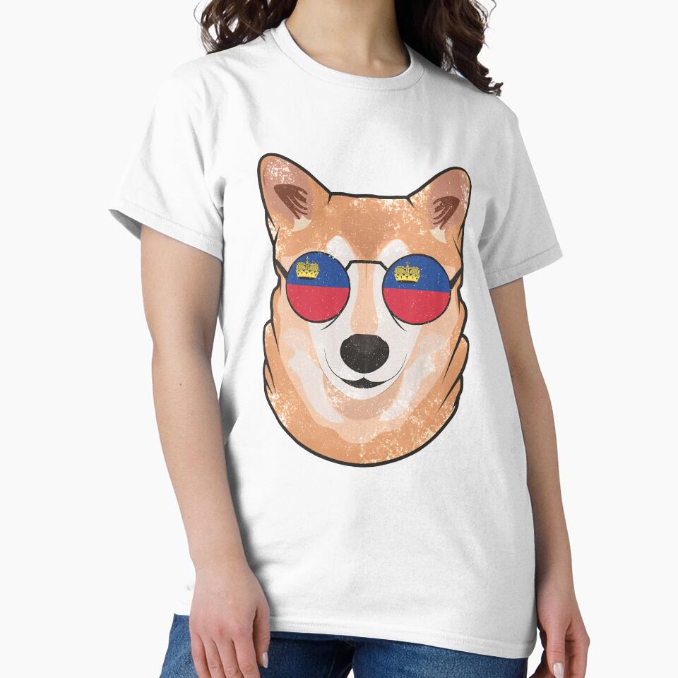 Vintage Patriotic Shiba Inu Liechtensteiner Flag by feether-store