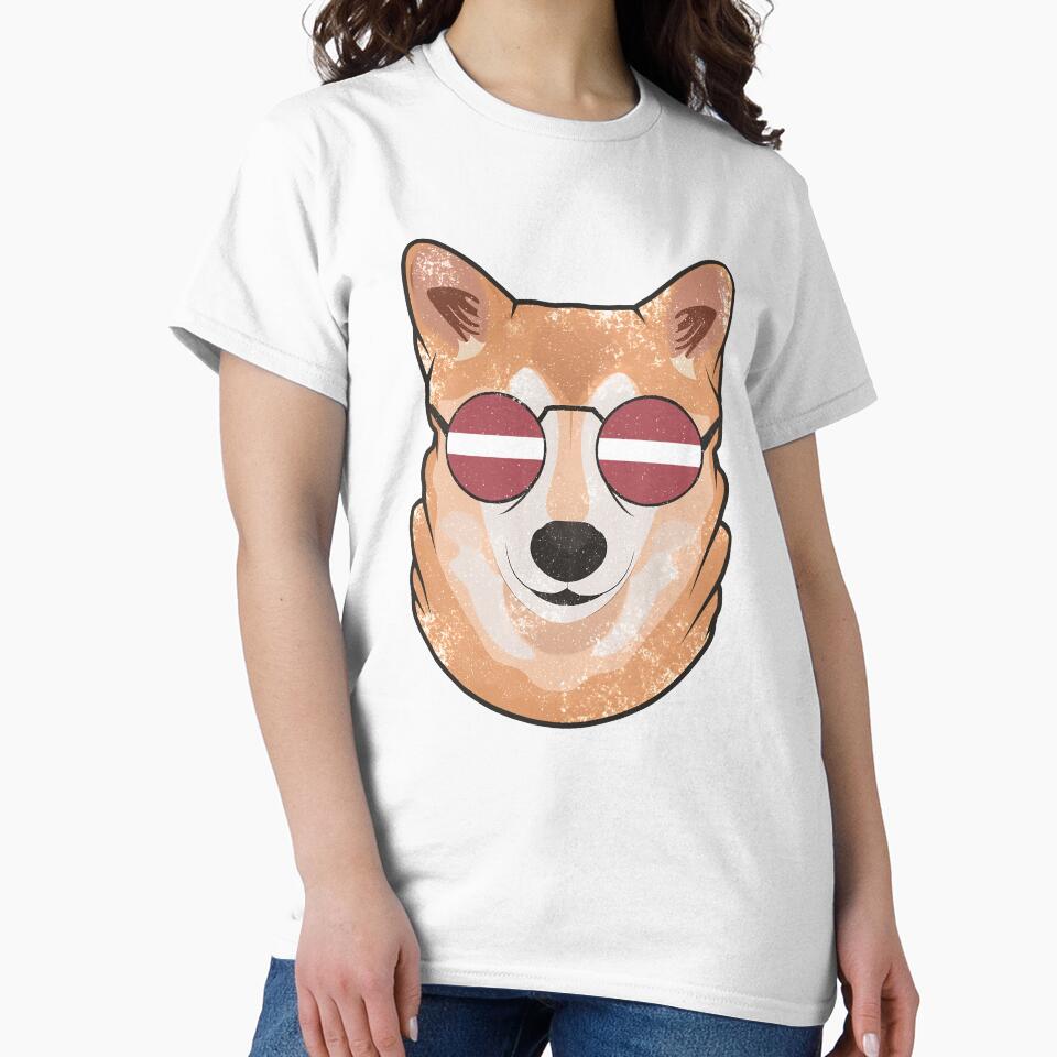 Vintage Patriotic Shiba Inu Latvian Flag by feether-store