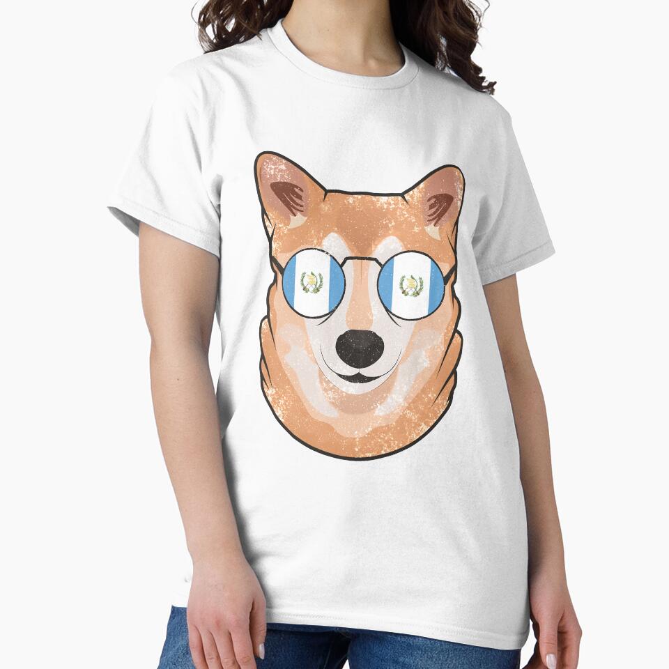 Vintage Patriotic Shiba Inu Guatemalan Flag by feether-store