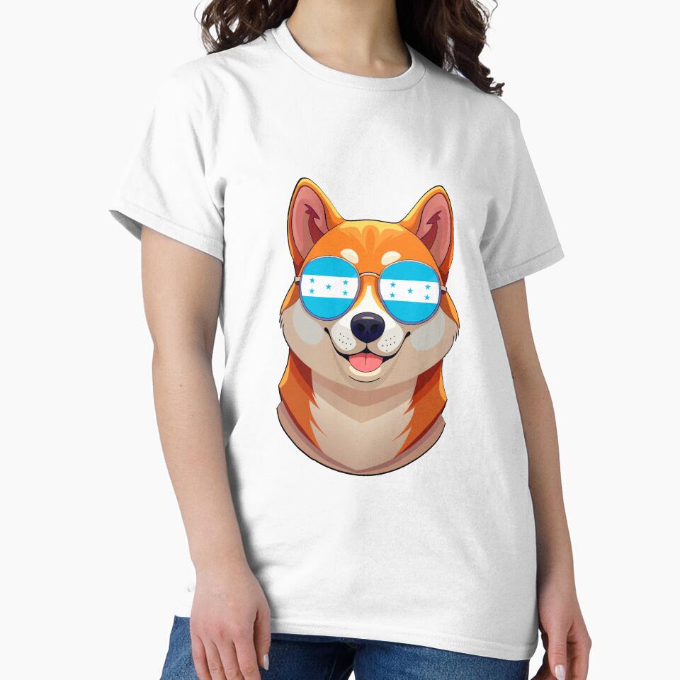 Vintage Patriotic Shiba Inu Honduran Flag by DreamBrushy