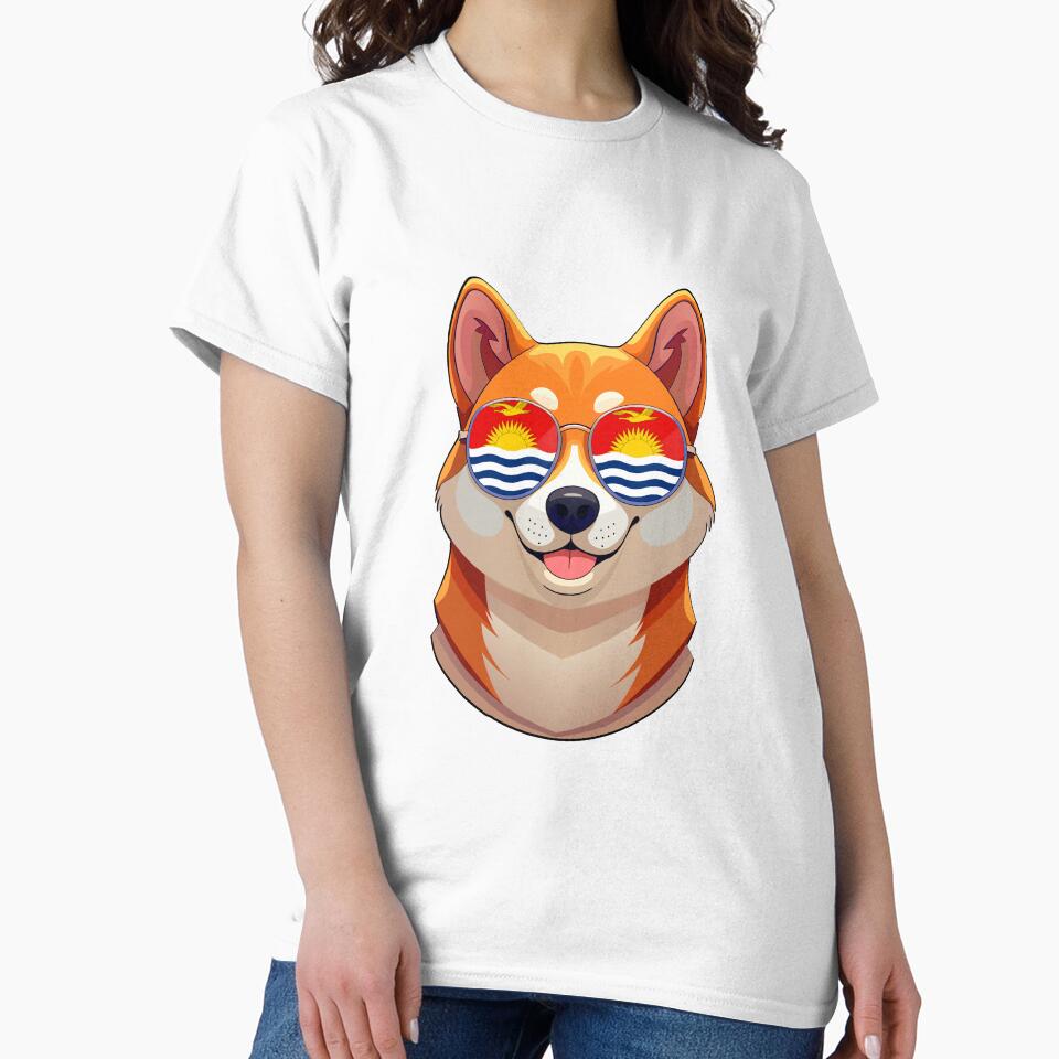 Vintage Patriotic Shiba Inu Ikiribati Flag by DreamBrushy