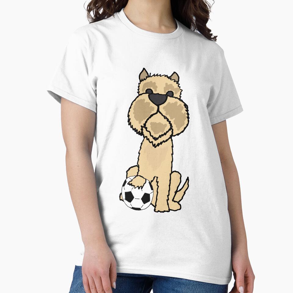 Funny Brussels Griffon Dog Playing Soccer by Nature's Fancy