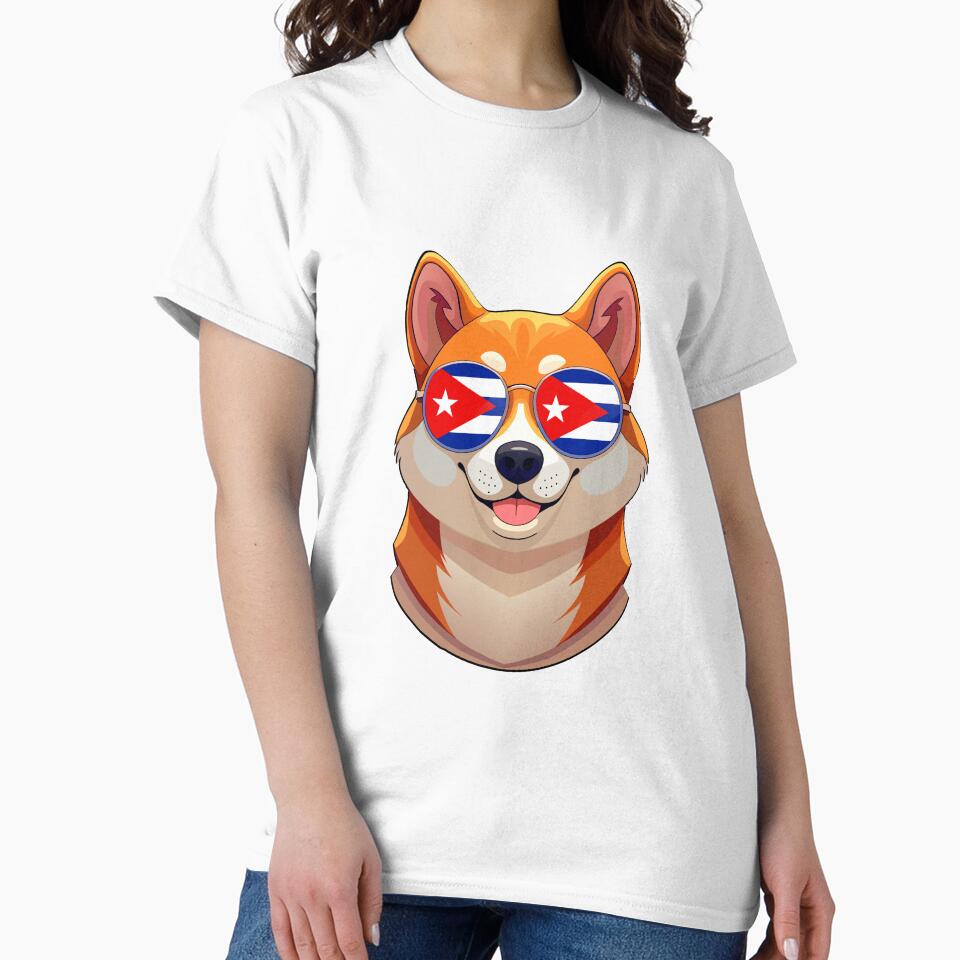 Patriotic Shiba Inu Cuban Flag by DreamBrushy