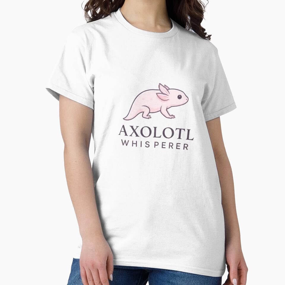 Minimalist Axolotl Whisperer – Cute Funny Axolotl Drawing – Amphibian Pet Owner Design by MadeByACJ