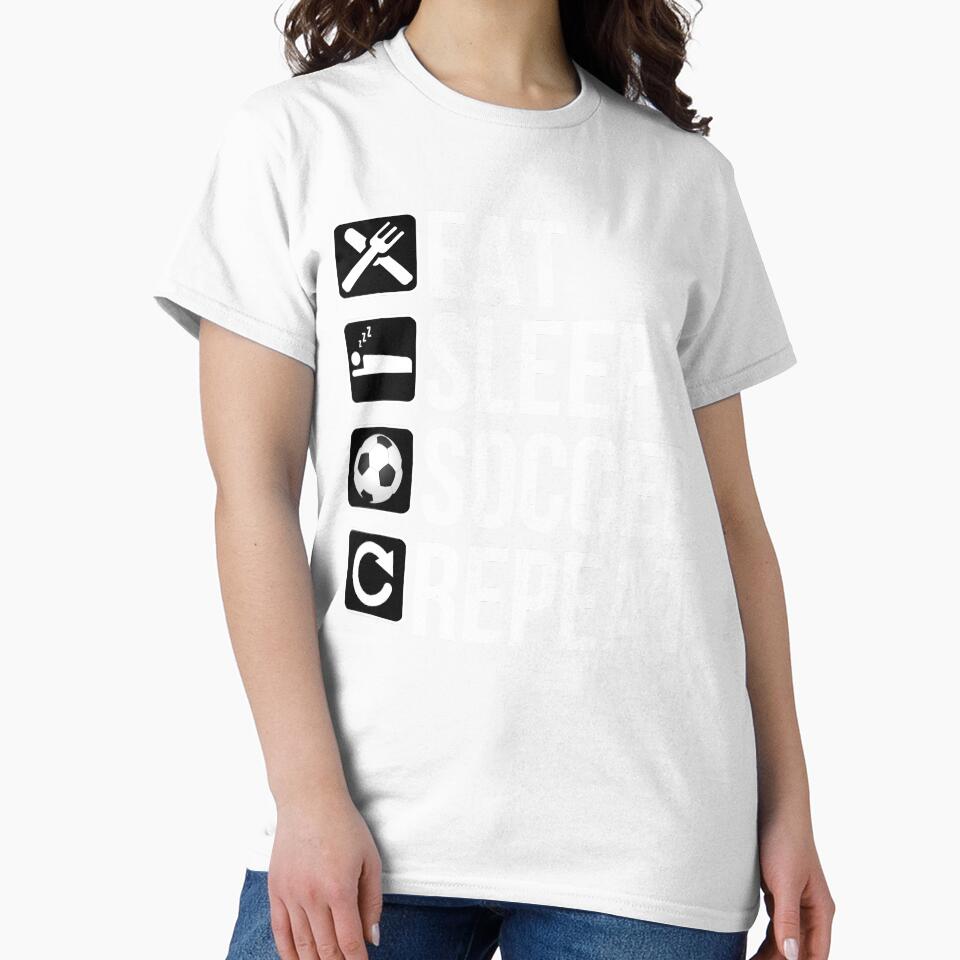Funny Player Gift - Eat Sleep Soccer Repeat by FDST-shirts
