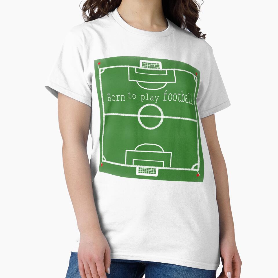 Born to Play Football Soccer Field Illustration for Fans by Beautiful art store