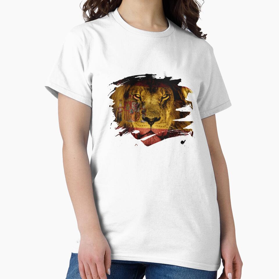 Spain Flag & African Lion Picture by ockshirts