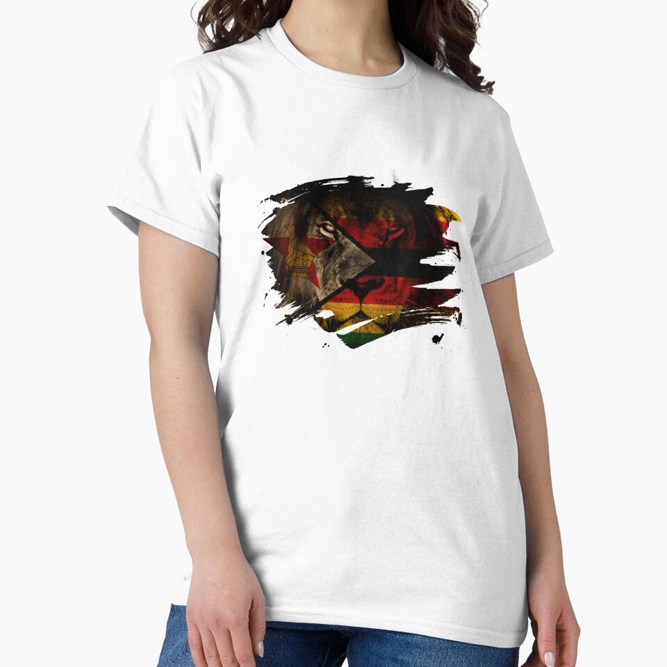 Zimbabwe Lion Flag Paint Splatter by ockshirts