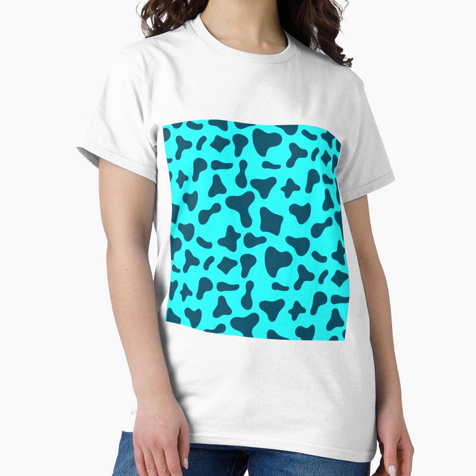 Royal Blue Cow Pattern On Light Blue Cow | Holstein Cow Pattern by Cow-Print-Stuff