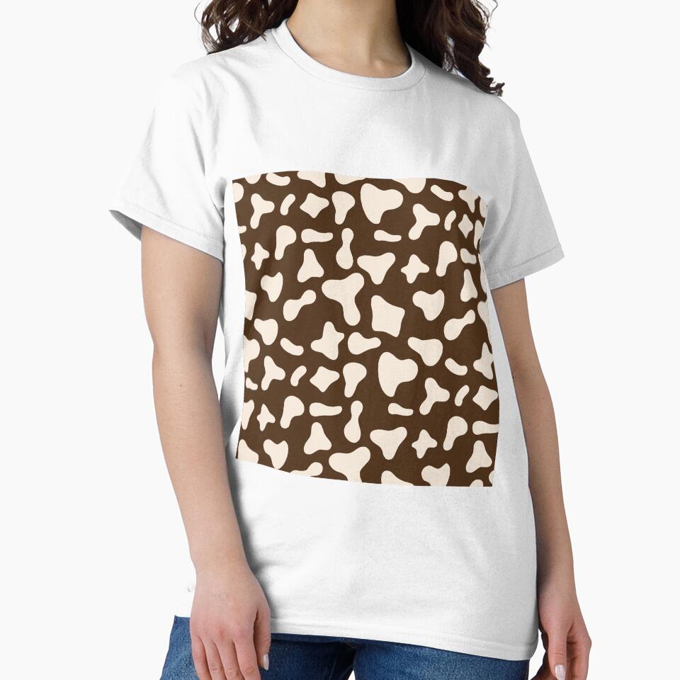Cream Cow Pattern on Brown Cow | Holstein Cow Pattern by Cow-Print-Stuff