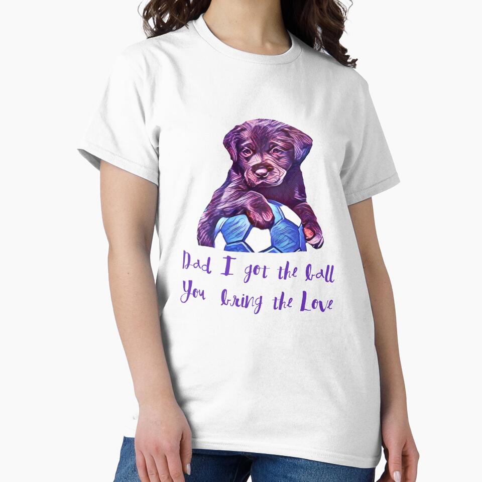 Funny Dog Dad Soccer Shirt Puppy Lover Gift by clawswithpaws