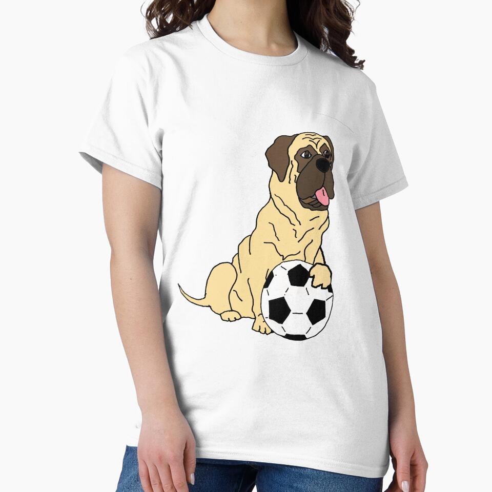 Funny English Mastiff Dog Playing Soccer by Nature's Fancy