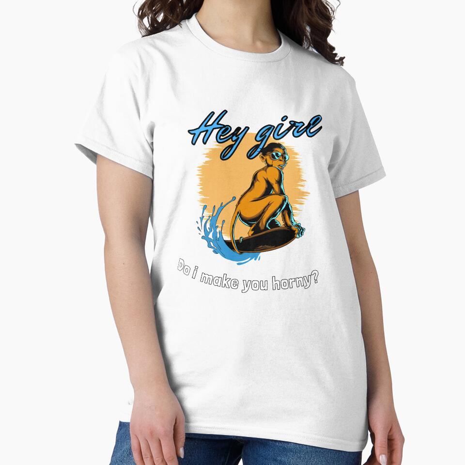 Funny Do I make you Horny? Little Devil Monkey, Bad Kitty T-Shirts Design by tengamerx