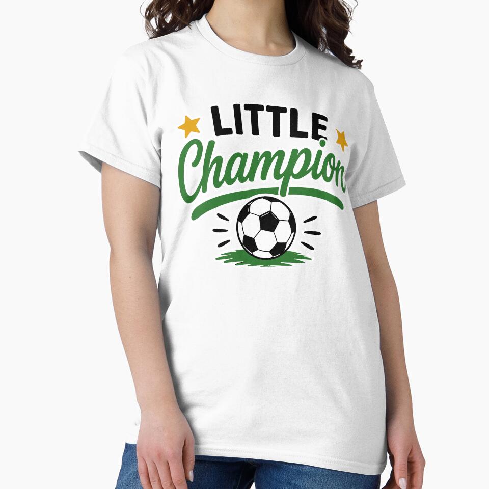 Little Champion – Kids Soccer Winner Design by Gift Phrase Studio