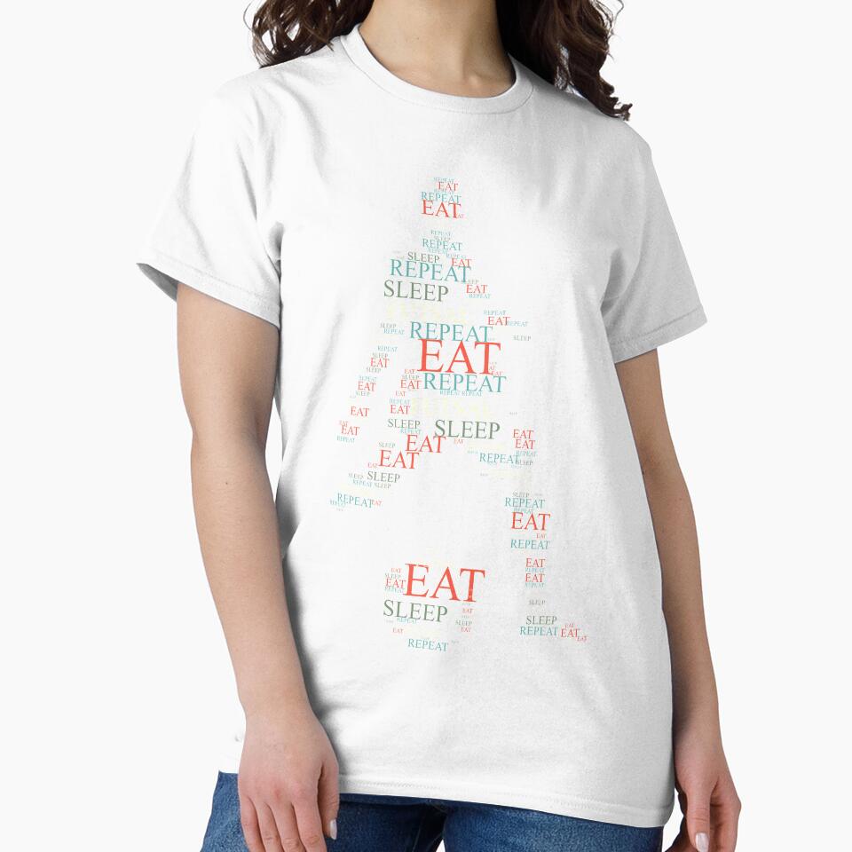 Eat Sleep Futsal Repeat - Football shirt for Soccer Fans - WordCloud by 5lav