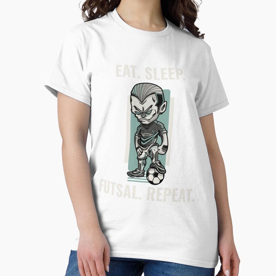 Eat Sleep Futsal Repeat - Football shirt for Soccer Fans by 5lav
