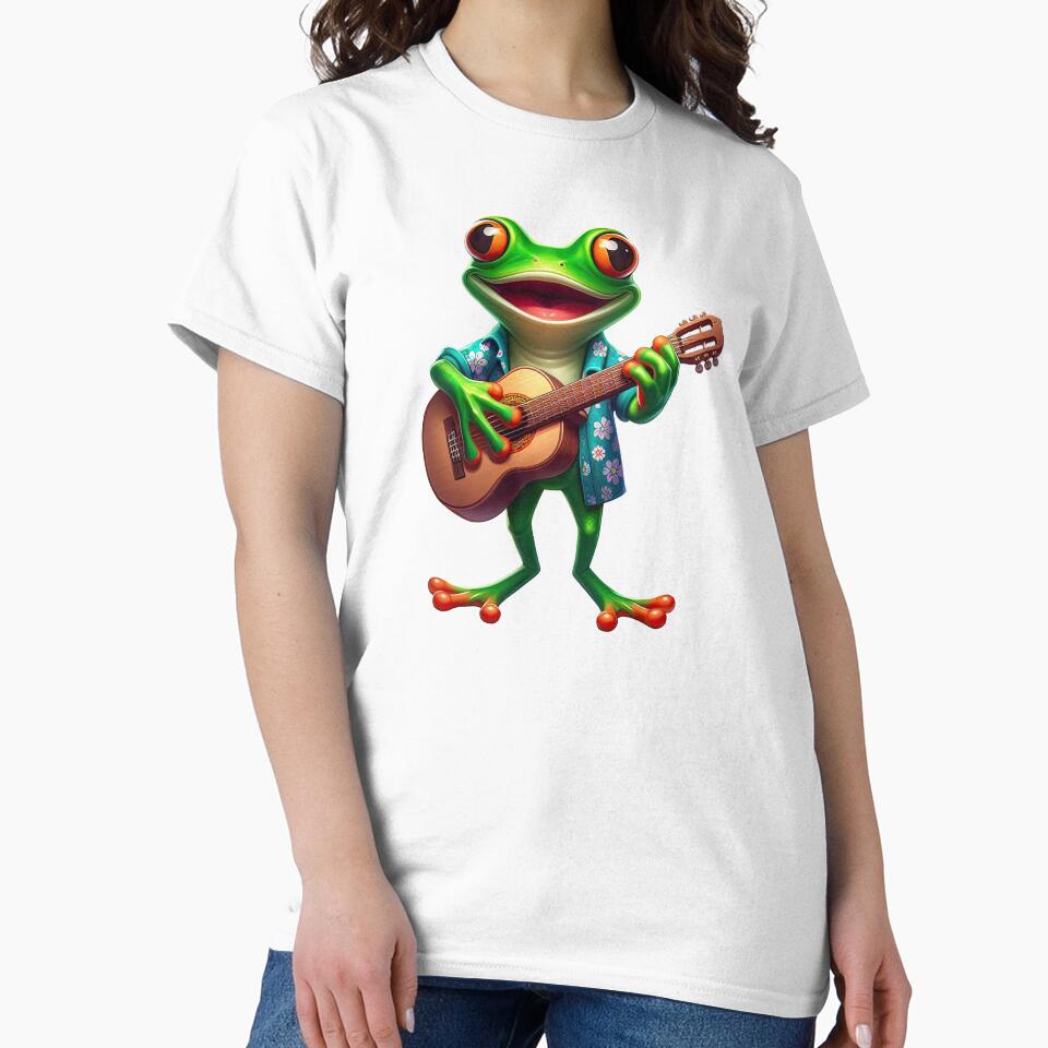 Artistic Frog Playing Guitar – A Perfect Blend of Music and Art by tharika wiangkal