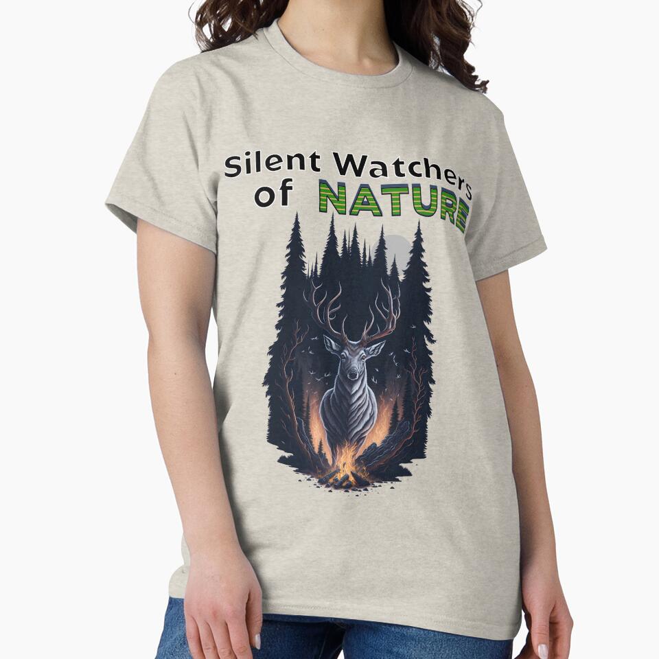 Silent Watchers of Nature - bonefire - Forest Deer by JJPrintShop