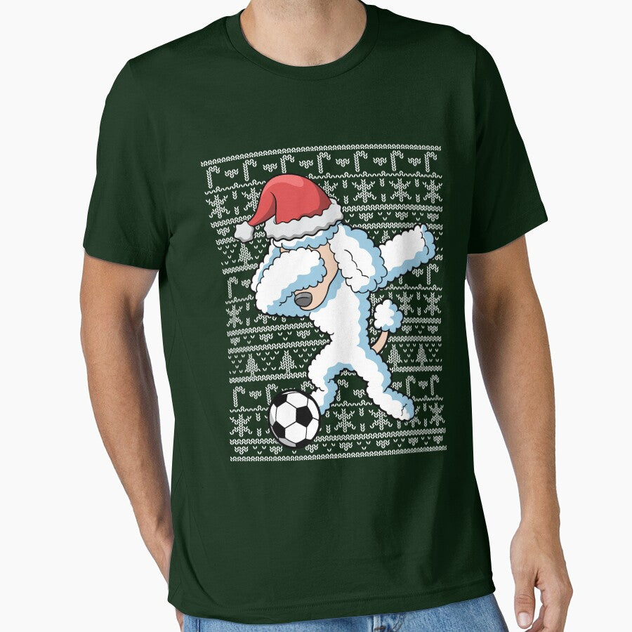 Dabbing Poodle Soccer Football Ugly Christmas by frittata