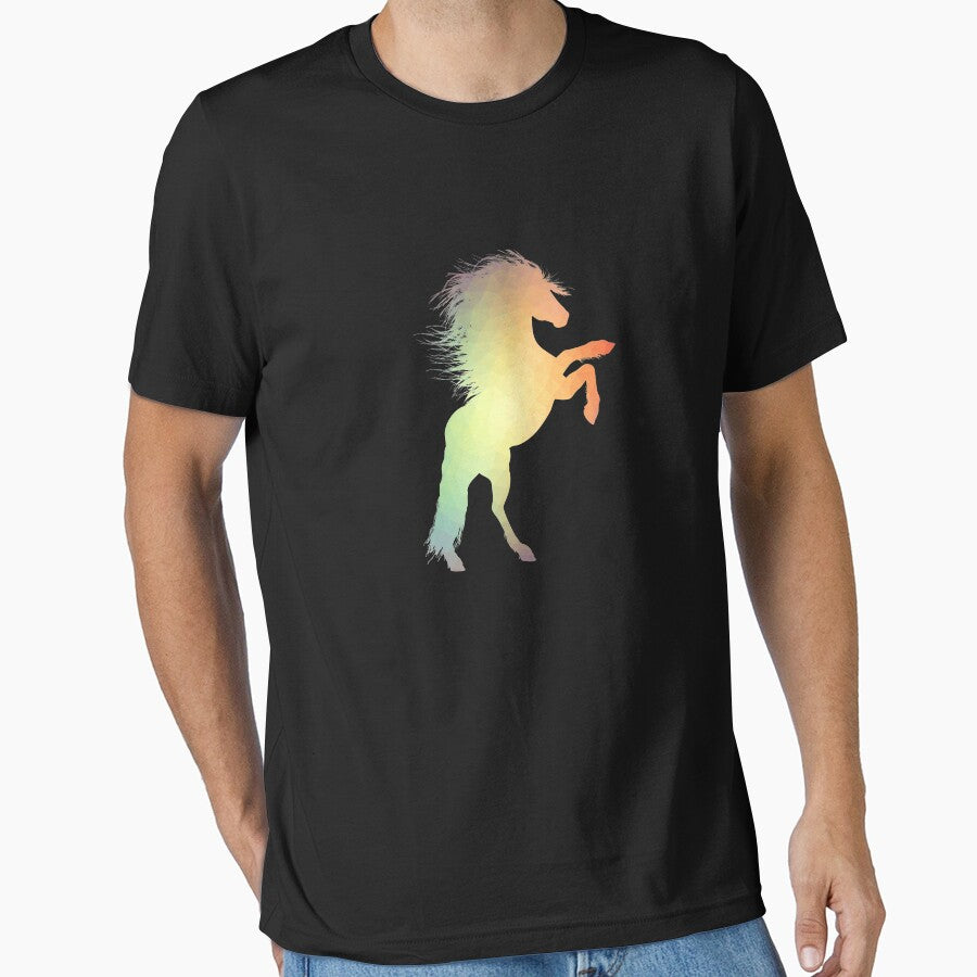 Colorful Horse on hind legs Shirt by Dan66