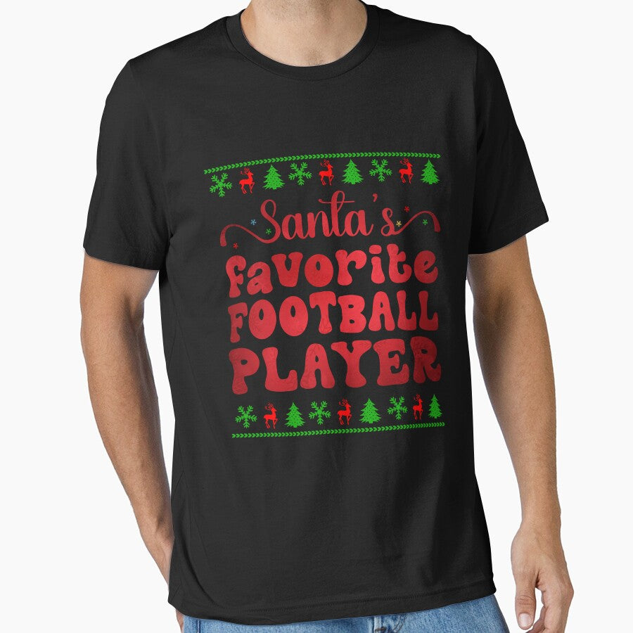 Santa's Favorite Football Player Funny Christmas Family Matching by Be Cool (5.0) ⭐⭐⭐⭐⭐