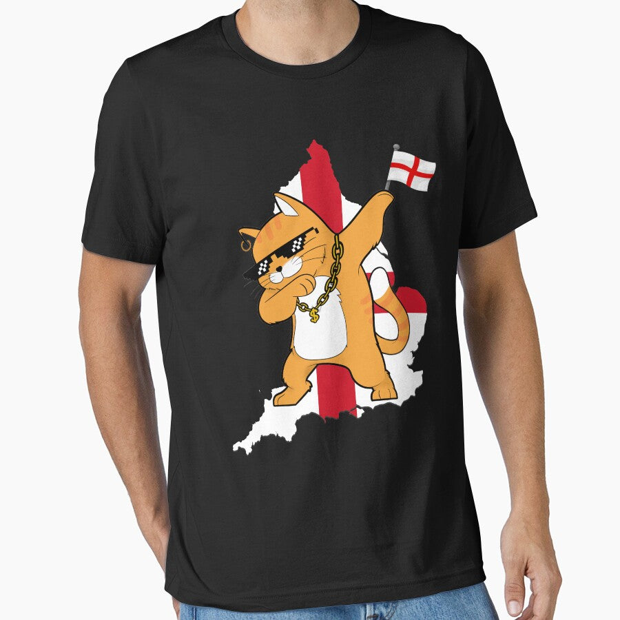 Cool Dabbing Cat - England Soccer by Georgy09