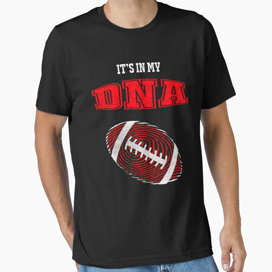 AMERICAN FOOTBALL IN MY DNA  gift for fans and players dad or son by niftee