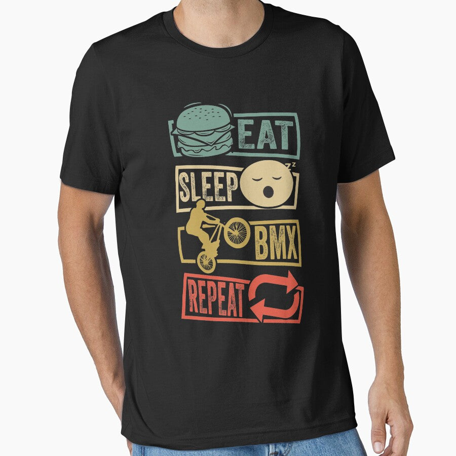 Eat Sleep Soccer Repeat retro Bike life by Majesticoo