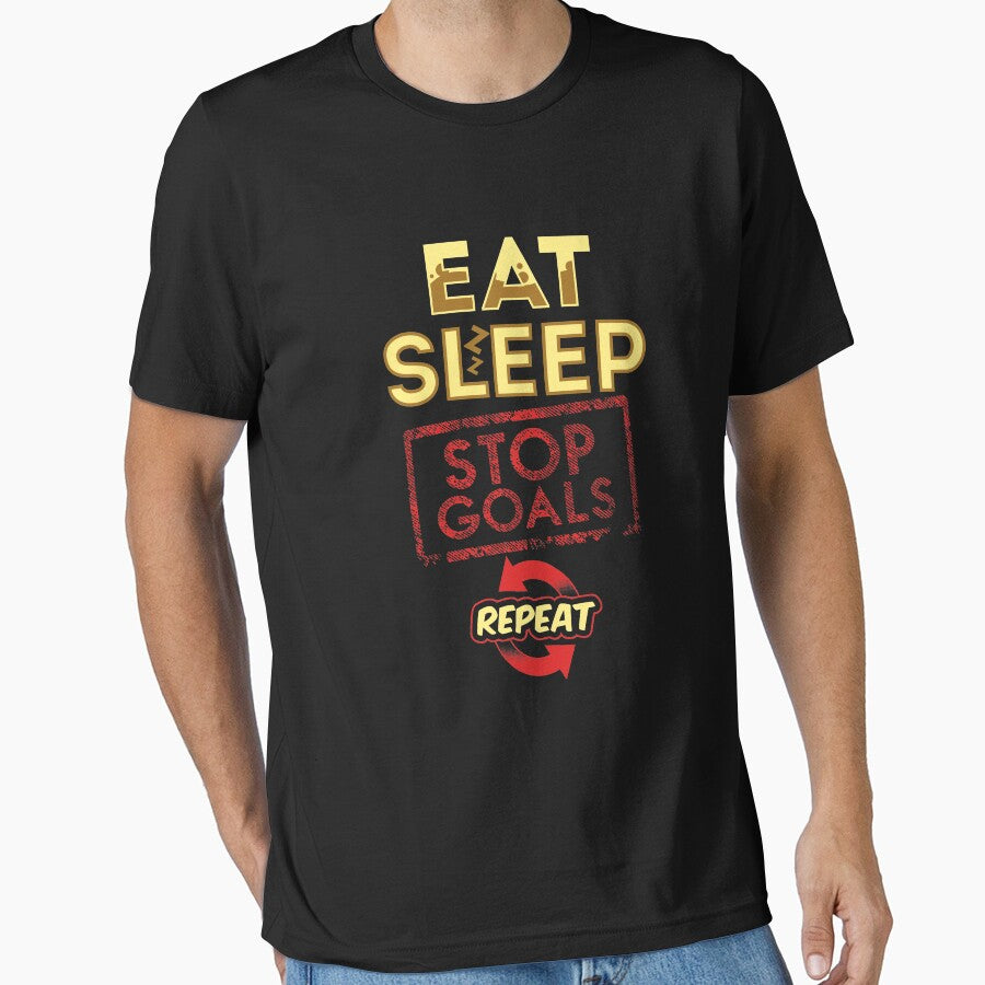 Eat sleep stop goal repeat - goalie by Captain Mood