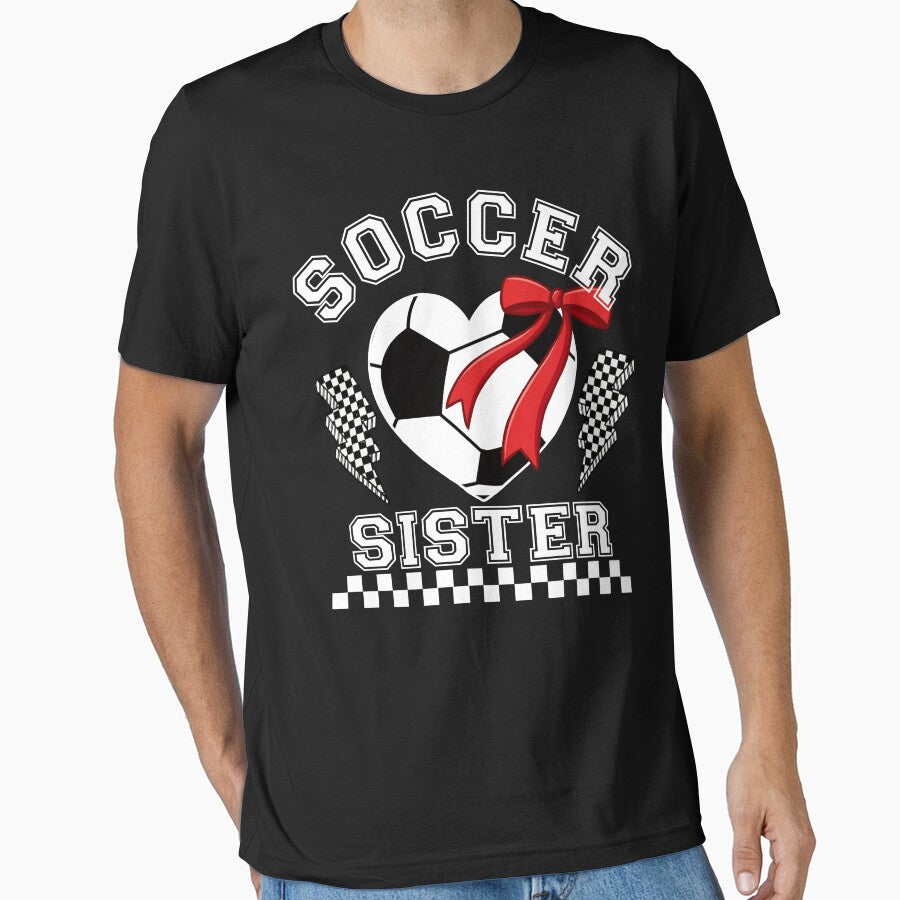 Soccer Sister Heart Bow Graphic by LarryMBrown