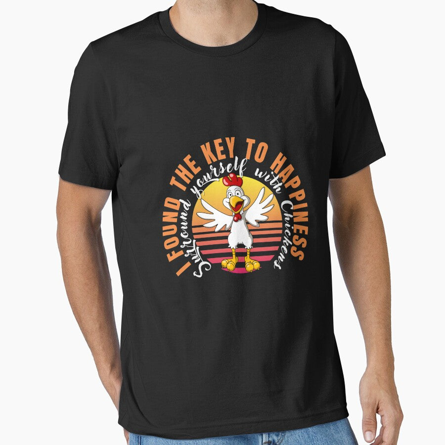 i found the key to happiness surround yourself with chicken by AllboutTeesigns