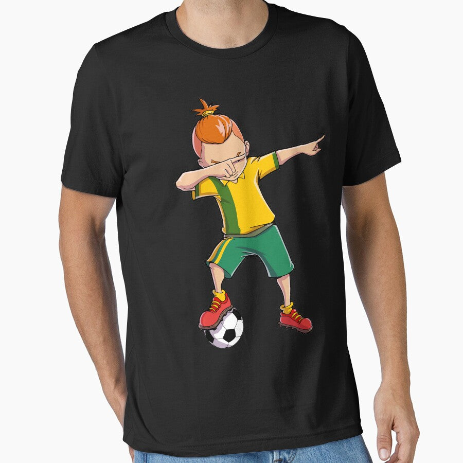 Dabbing Soccer T shirt for Boys Dab Dance Funny Football Tee by LiqueGifts