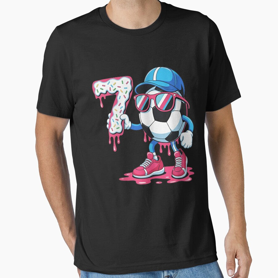 Cool Soccer 7th Birthday T-Shirt by LashondaGreen89