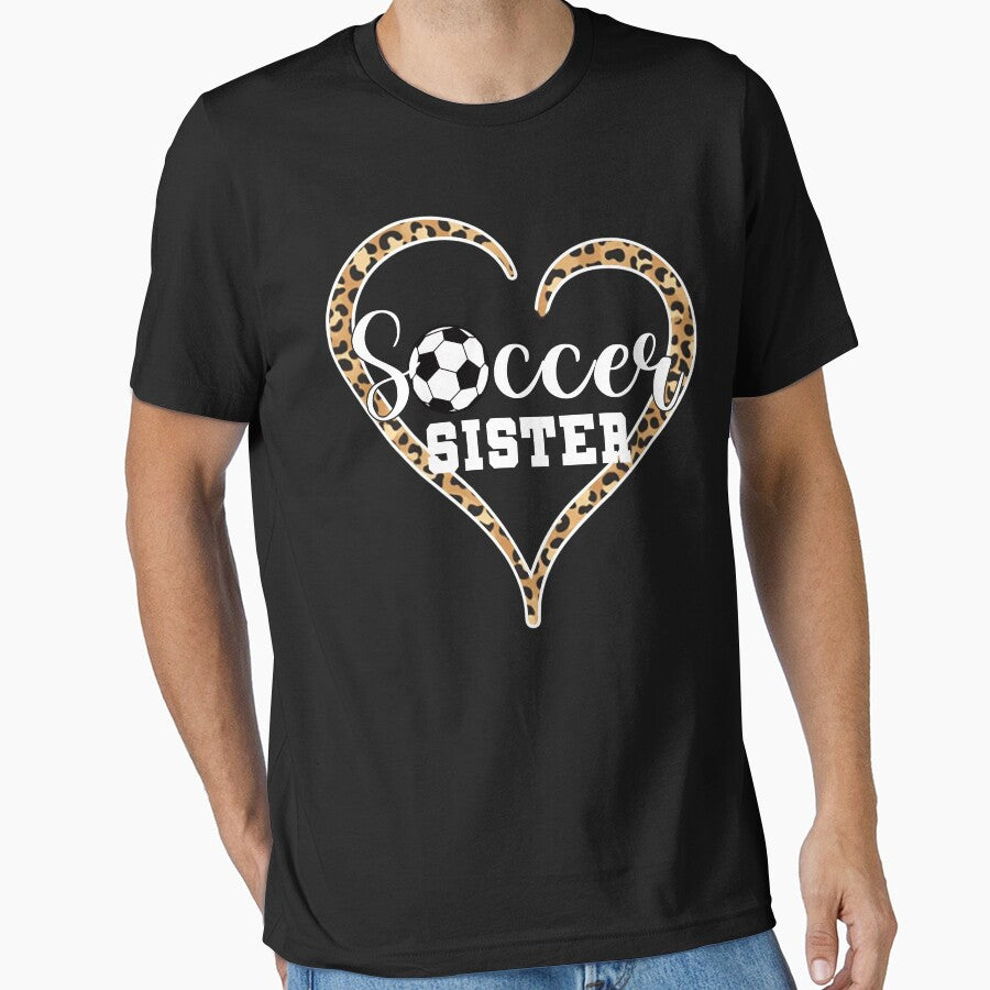Leopard Soccer Sister Heart Design by LarryMBrown