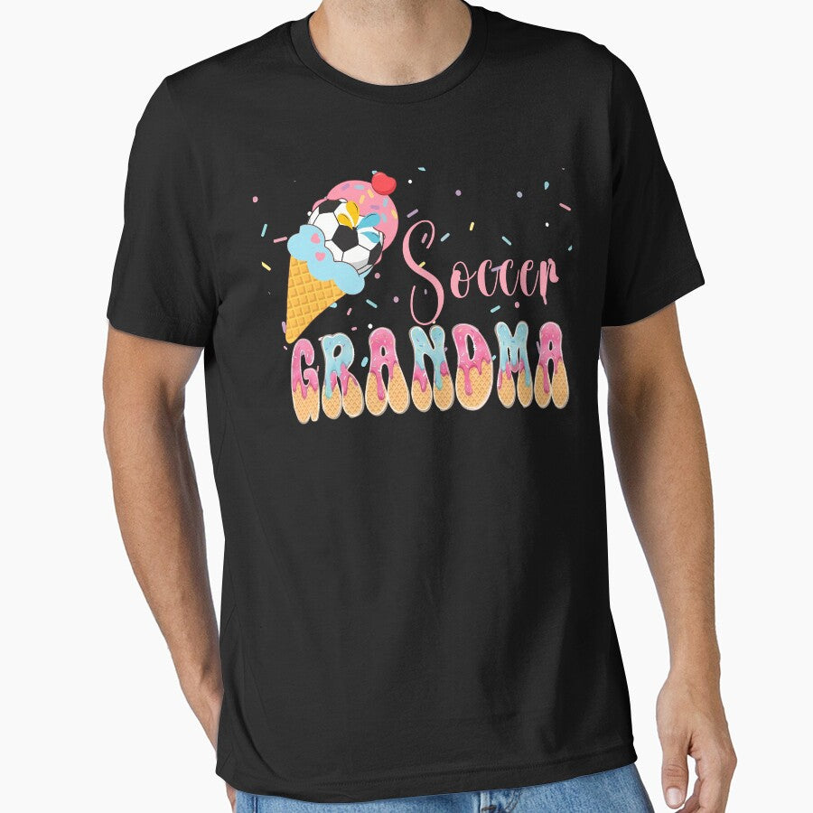 Cute Soccer Grandma Ice Cream Tee by LarryMBrown